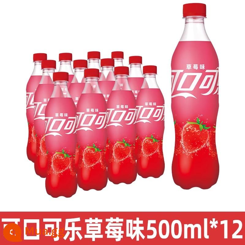 Nước uống có ga Coca-Cola Sprite Fanta 300mL*24 chai soda không độ không đường nguyên hộp chai nhỏ sỉ - Cola hương dâu 500ml*12.