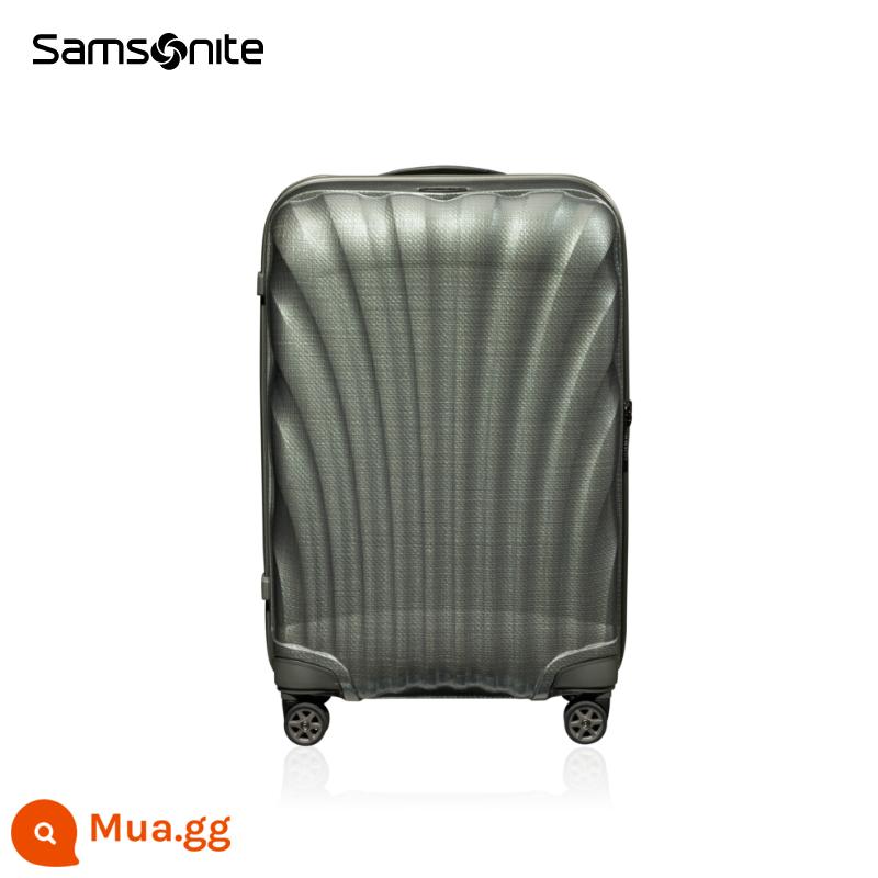 Yang Yang cùng phong cách, Yu Shuxin cùng phong cách, hộp vỏ Samsonite, vali của hồi môn, hộp xe đẩy, vali bền CS2 - xanh xám