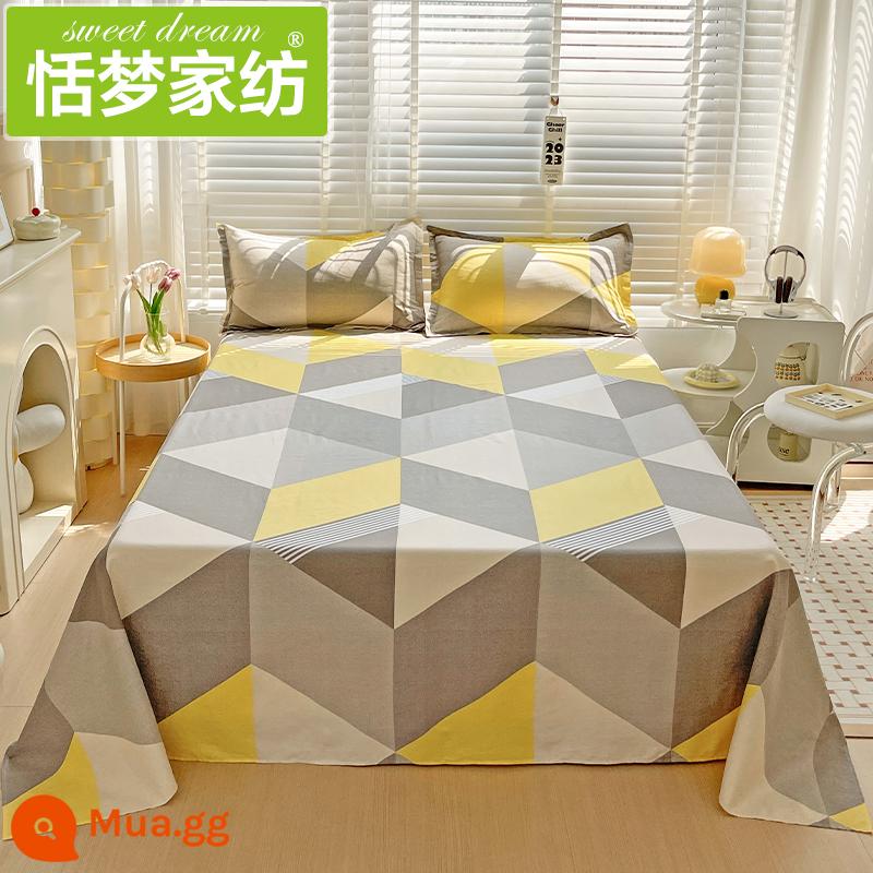 100% cotton ga trải giường đơn mảnh cotton nguyên chất ký túc xá sinh viên nam giường đôi dày 1,5 m chăn - linh lang