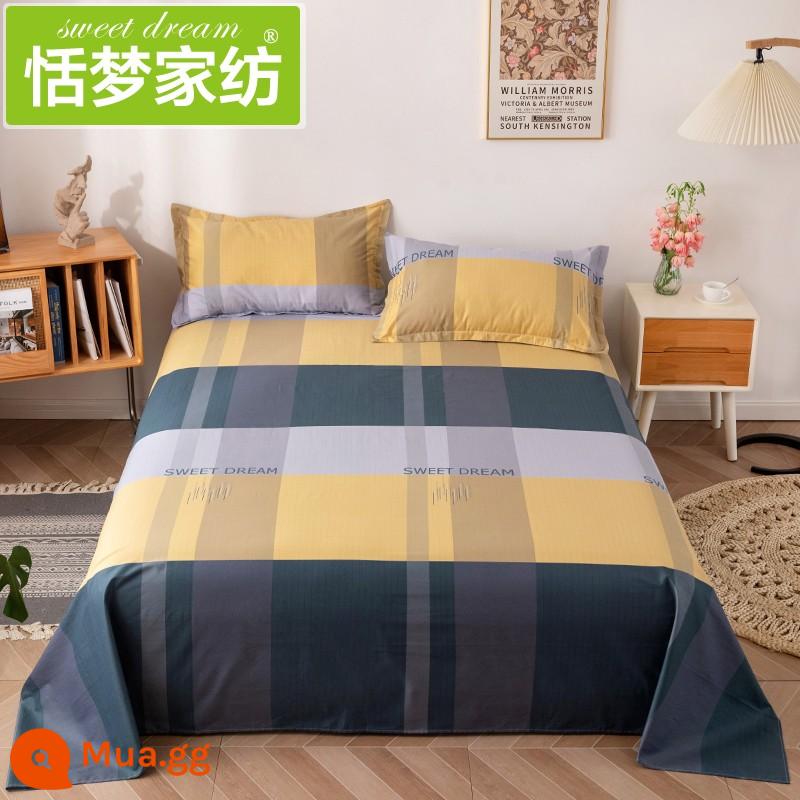 100% cotton ga trải giường đơn mảnh cotton nguyên chất ký túc xá sinh viên nam giường đôi dày 1,5 m chăn - thời trang polo ralph lauren