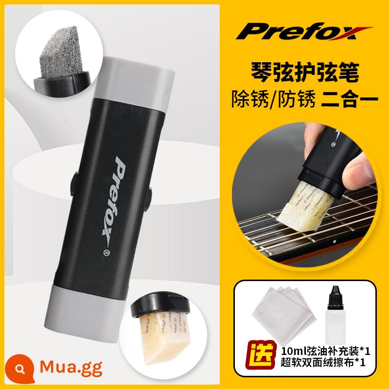 Prefox đàn guitar chăm sóc và bảo trì bộ dây bảo vệ dầu tẩy rỉ sét bút vệ sinh tẩy rỉ chanh guitar dầu phụ kiện - Bút bảo vệ dây + nạp dầu dây miễn phí 10ml