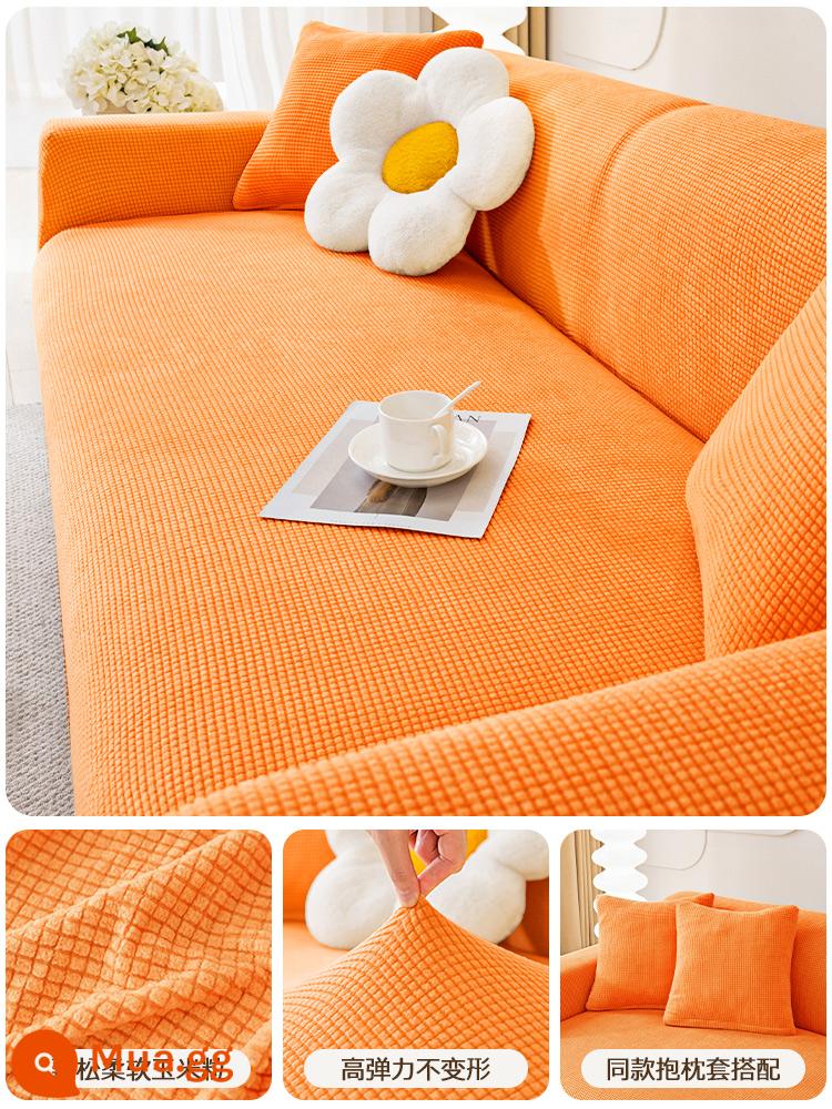 Vỏ bọc ghế sofa đàn hồi chống trầy xước bao gồm tất cả các loại vỏ bọc phổ quát bốn mùa mới 2023 vải bọc ghế sofa lười - Cánh Đồng Lúa Mì - Cam