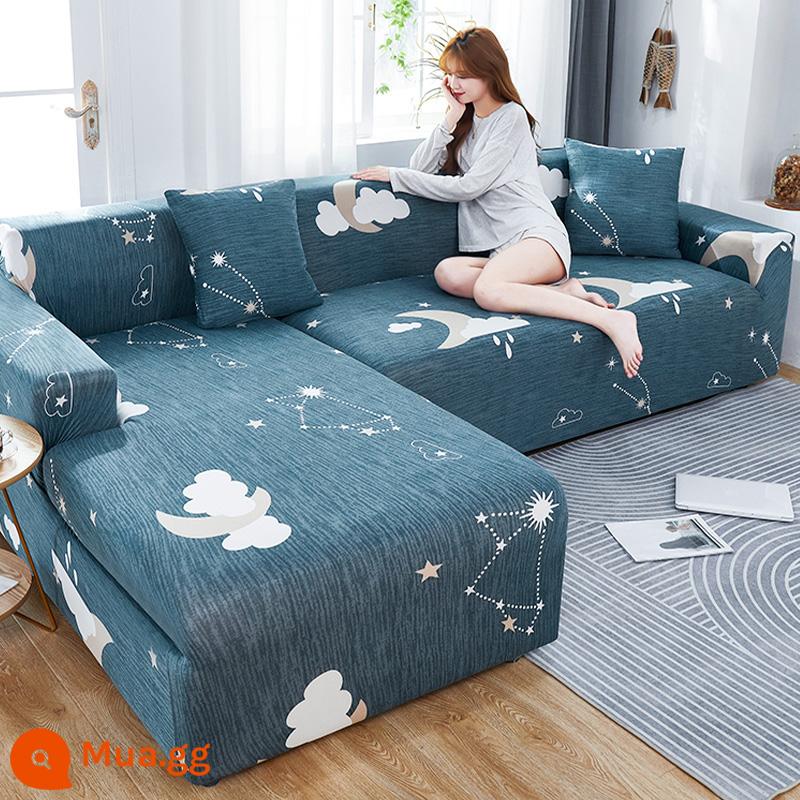 Nanjiren Lụa Sữa Thun Ghế Sofa Tất Cả Bao Gồm Đa Năng Chống Mèo Xước Chống Trơn Trượt Ghế Sofa Đa Năng Bọc Vải - Ngôi sao sáng lên