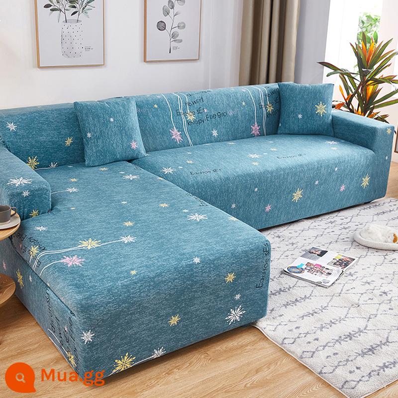 Nanjiren Lụa Sữa Thun Ghế Sofa Tất Cả Bao Gồm Đa Năng Chống Mèo Xước Chống Trơn Trượt Ghế Sofa Đa Năng Bọc Vải - bông tuyết rung rinh