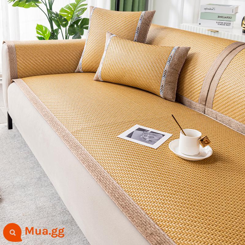 Nam Cực Người Năm 2023 Mới Thảm Mây Sofa Đệm Mùa Hè Hè Thảm Mát Đệm Chống Trơn Trượt Lạnh Ghế Sofa - Đơn giản-Luohuang