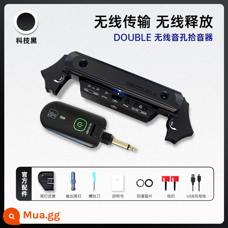 ĐÔI Đàn Guitar Bán X0 Chơi Tàu Debo Miễn Phí Khoan Gỗ Dân Gian Điện Hộp Nhạc Cụ Ghi Âm Bluetooth Không Dây X2 - X2 Fashion Black [Dual Pickup] Pickup không dây