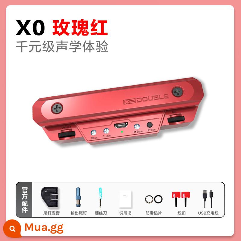 ĐÔI Đàn Guitar Bán X0 Chơi Tàu Debo Miễn Phí Khoan Gỗ Dân Gian Điện Hộp Nhạc Cụ Ghi Âm Bluetooth Không Dây X2 - X0 màu đỏ hồng [bán tải kép] đạt tiêu chuẩn