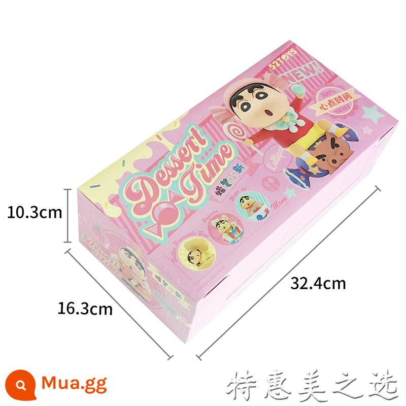 Chính hãng tại chỗ Crayon Shin-chan đeo chéo loạt mù hộp mô hình hàng ngày búp bê hoạt hình hợp thời trang chơi ngoại vi món quà trang trí - Loạt món tráng miệng - 8 miếng trong cả hộp, không trùng lặp