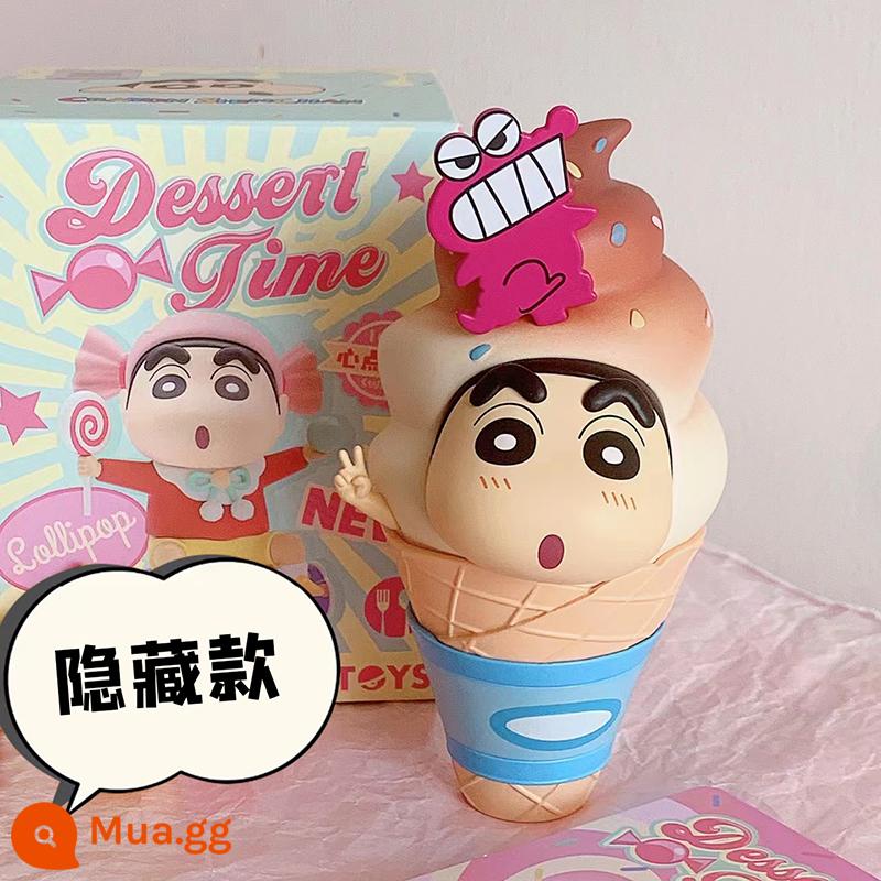 Chính hãng tại chỗ Crayon Shin-chan đeo chéo loạt mù hộp mô hình hàng ngày búp bê hoạt hình hợp thời trang chơi ngoại vi món quà trang trí - Món tráng miệng ẩn giấu - Nón chiên giòn (bỏ hộp nhưng không có túi)