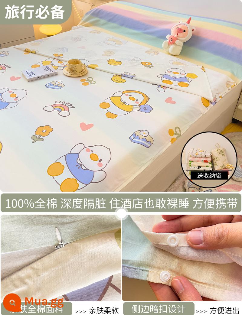 Cotton bẩn túi ngủ khách sạn xách tay du lịch tàu ngủ hiện vật ga trải giường cotton vỏ chăn chuyến đi công tác khách sạn - YaYa Paradise (túi ngủ) - tặng kèm túi đựng đồ