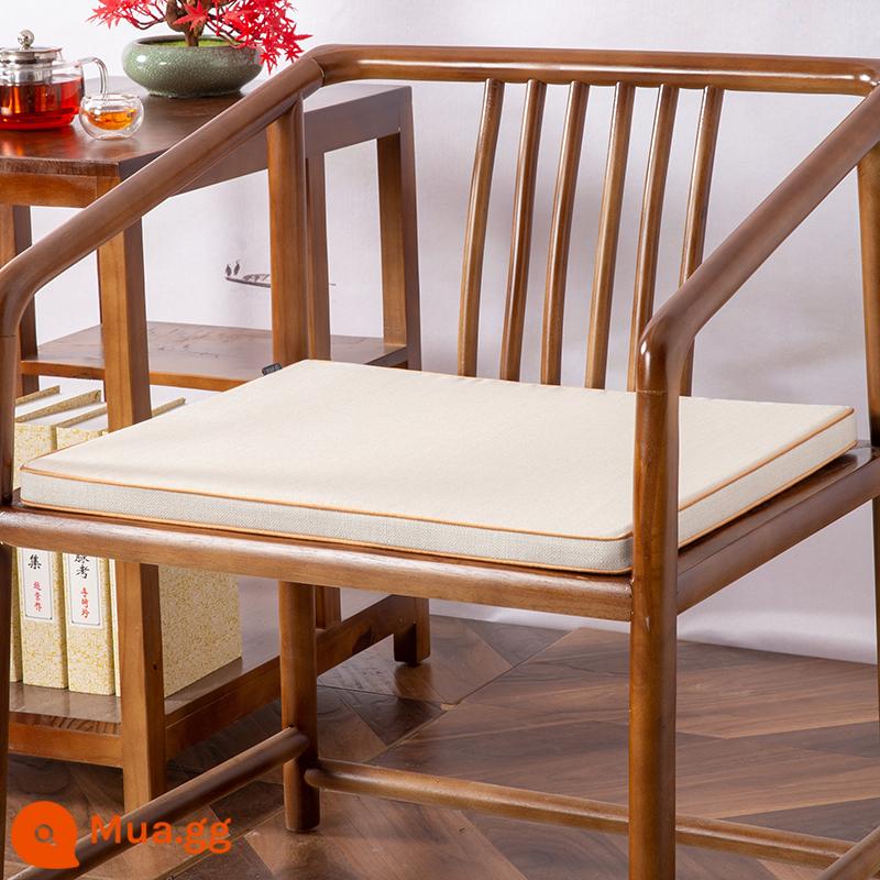 Ghế vòng tròn của Trung Quốc -Phong cách áo sơ mi Gahogany Tea Bàn Sofa Hat chính thức Ghế Tai Master Ghế Padding Solid Wood Fart Ghế Ghế đệm - Dệt trơn - màu be [mẫu chống nước nâng cấp] [cạnh ba chiều]