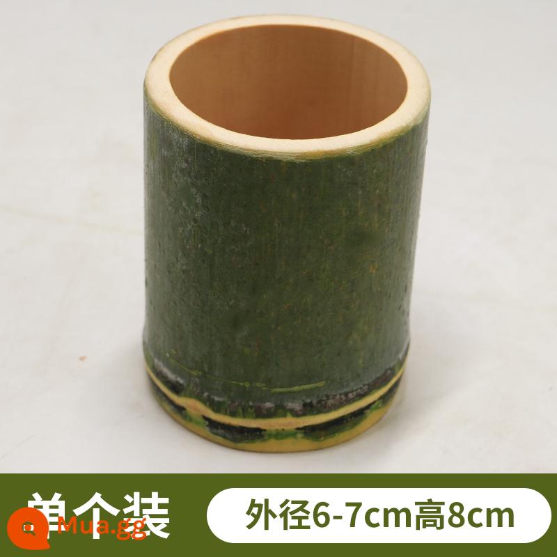 Cốc tre Ống tre tươi Cốc trà sữa Ống tre tự nhiên Cốc đựng nước cơm gia đình Cốc làm kem thương mại sinh thái nguyên bản - Gói đơn có đường kính ngoài 6-7cm, cao 8cm