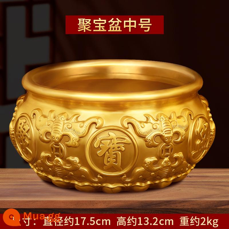 Bonato Rice Xi lanh Baifu Twita Poly Treasure Pure Copper chính hãng Mang theo phòng thí nghiệm CJaine Copper Shop Creative Sáng tạo trang trí nhỏ - dồi dào vừa