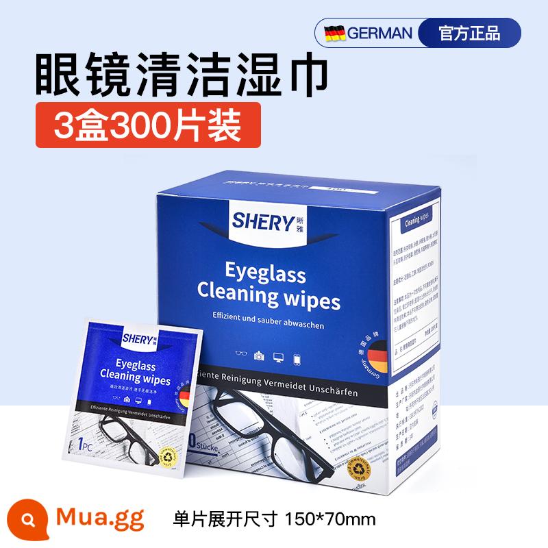 Khăn lau kính tiêu chuẩn Đức, khăn lau mắt đặc biệt chống sương mù, giấy lau dùng một lần không làm tổn thương màn hình ống kính - Khăn lau 300 miếng (làm 2 bản lấy 800 miếng)