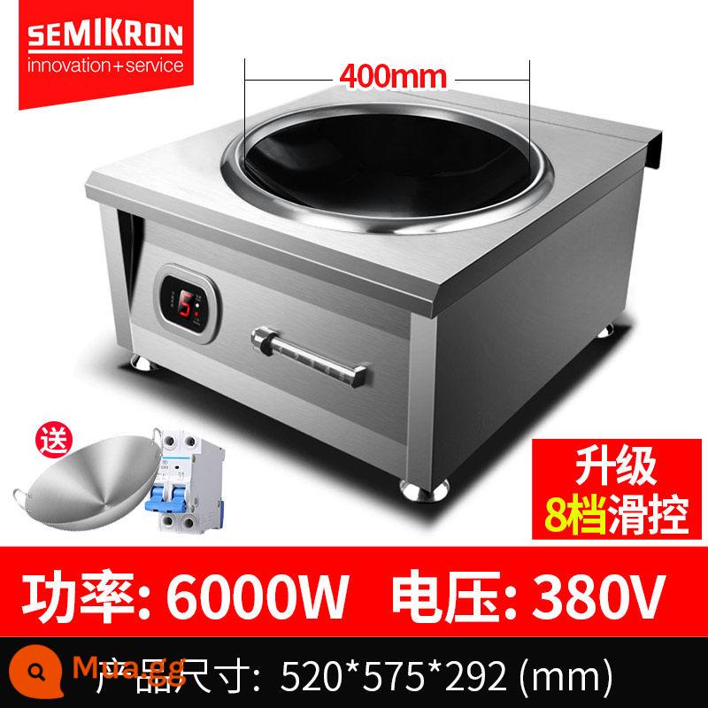 Bếp điện từ thương mại Semikron phẳng 5000w thương mại bếp điện từ công suất cao 6000w bếp súp xào 5KW - Lò lõm 6KW 380V (loại tủ)