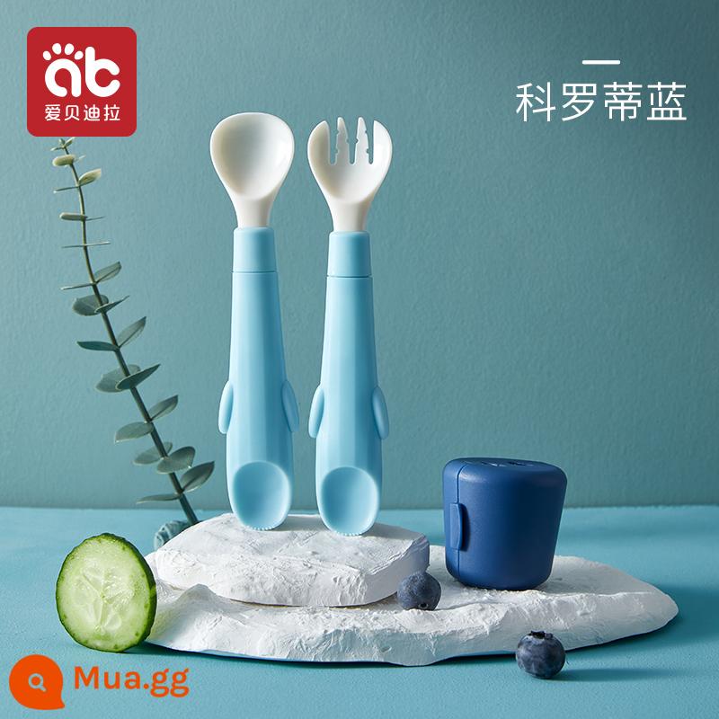 Muỗng cạo bùn cho bé trái cây không chủ yếu là dụng cụ thực phẩm hiện vật thìa silicone hai đầu muỗng bùn táo muỗng cạo bùn trái cây cho bé - [Bộ sản phẩm mới gồm 2 sản phẩm] Muỗng Nĩa Cào Bùn - Coroti Blue (Ổ cắm lưu trữ)