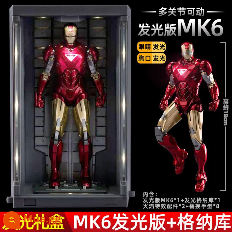 Zhongdong mk50 Iron Man đồ chơi mô hình Marvel Avengers 3 con rối cậu bé mô hình trang trí 7 Mark 85 - 〖Bộ hộp quà chiếu sáng〗MK6 Iron Man + Gnaku