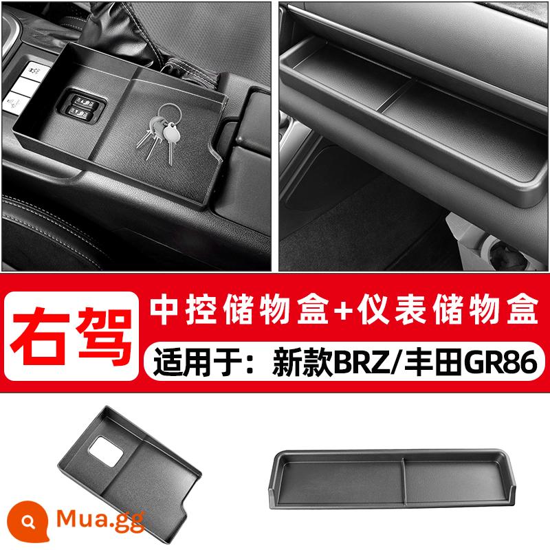 Thích hợp cho hộp lưu trữ bảng điều khiển BRZ mới của Subaru đã sửa đổi hộp lưu trữ hộp lưu trữ đồng phi công Toyota GR86 - (Tay lái bên phải) Hộp đựng đồ trung tâm + hộp bảng đồng hồ