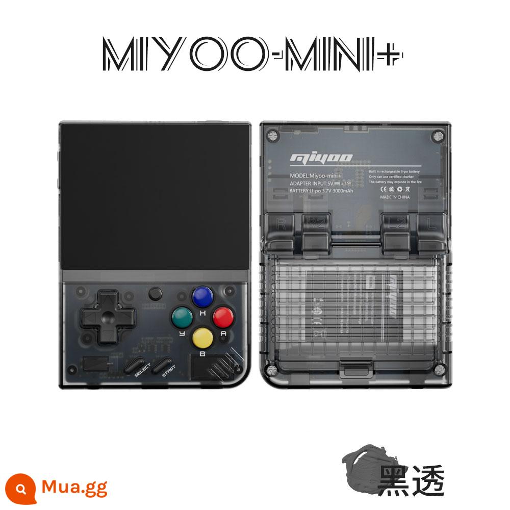 MIYOO Mini + trò chơi điện tử mini cầm tay trò chơi cầm tay mã nguồn mở retro gbaFC arcade cổ điển hoài cổ cầm tay - Phim 64G+ trong suốt màu đen còn hàng