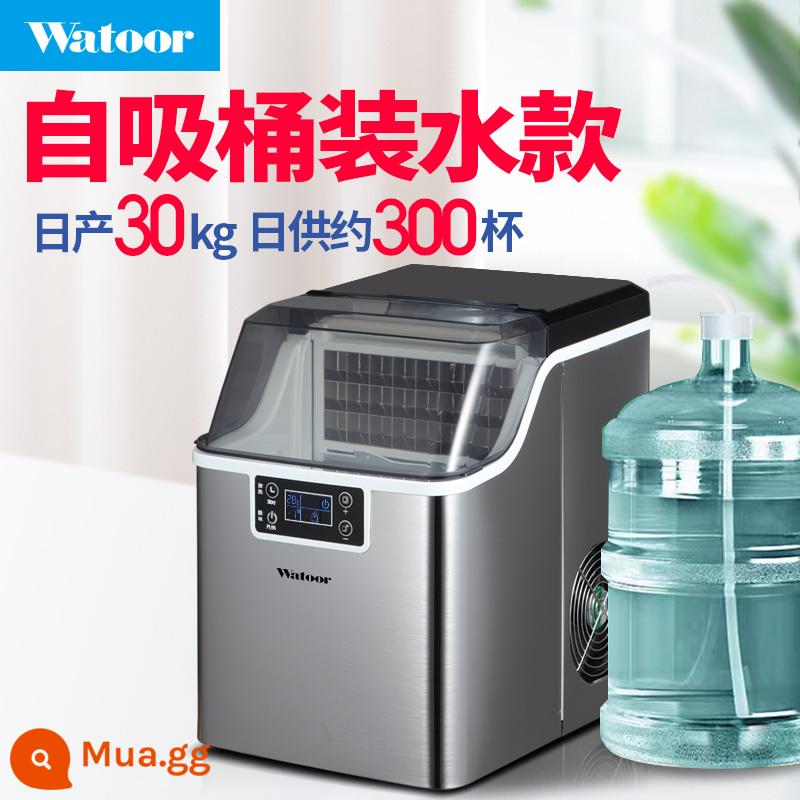 Người dùng thương mại Vorora Cửa hàng trà nhỏ Cửa hàng Ice Machual Nước Nước 30 kg của ký túc xá máy đá - 24 khay đá loại xô tự mồi 30kg