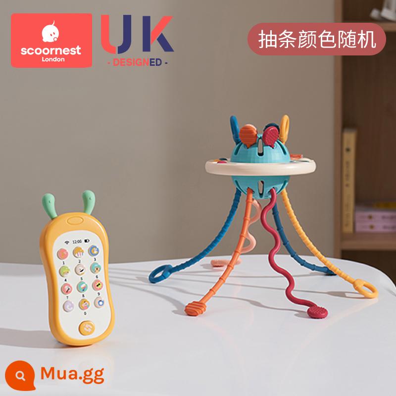 Kechao Baby Đồ Chơi Xếp Hình Hand Fine UFO Lalale 3 Xếp Hình Cho Bé 0-1 Tuổi Giáo Dục Sớm 6 Tháng - Điện thoại nghe nhạc Baldoni A3+ (Xili vàng) đi kèm tuốc nơ vít chống xích + pin