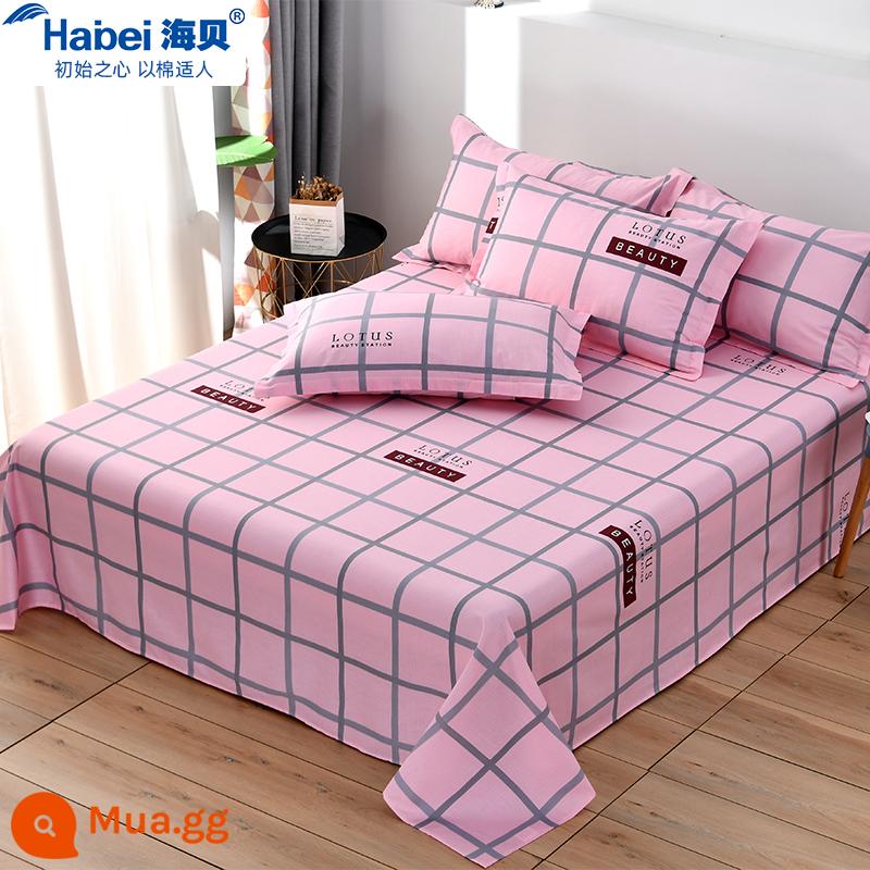 Drap trải giường 100% cotton nguyên chất dày dặn cotton 1 mảnh 1.5m 1.8m chăn đôi đơn ký túc xá sinh viên xuân hè - cuộc sống tươi đẹp