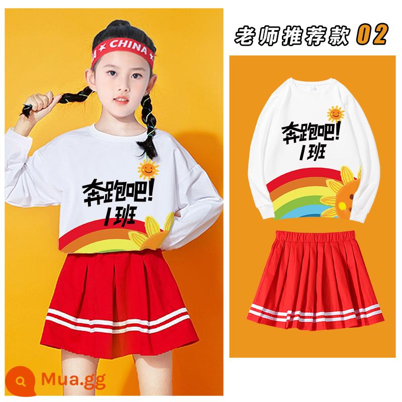 Sweater Custom Class Service Junior High School School Meningergarten Phong cách thể thao Trường học gặp gỡ Cotton Pure Long -Sleeved Group Hiệu suất Quần áo - Bộ đề xuất 2