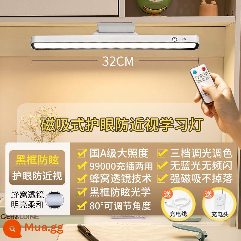 Nhật Bản Đèn Bàn Sinh Viên Đại Học Ký Túc Xá Đầu Giường Nghiên Cứu Từ Tính Hút Đặc Biệt Sạc LED Đèn Bảo Vệ Mắt Ký Túc Xá Bàn Thoáng Mát - Model có thể sạc lại - có điều khiển từ xa [đi kèm đầu sạc - sử dụng kép để sạc và cắm - điều chỉnh ánh sáng và màu sắc - Bảo vệ mắt bằng đèn LED dịu nhẹ]