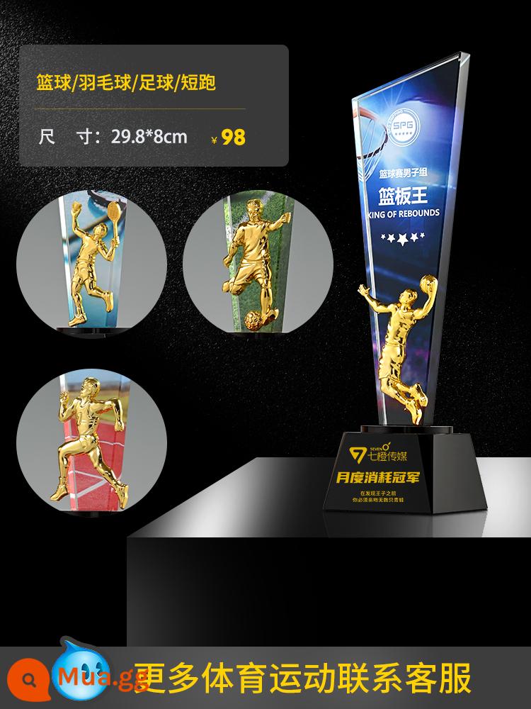 Tùy chỉnh Crystal Trophy để làm cho Giải thưởng Creative Thumb Awards Champion Huy chương khắc tùy chỉnh Cúp nhân viên xuất sắc - Cúp thể thao