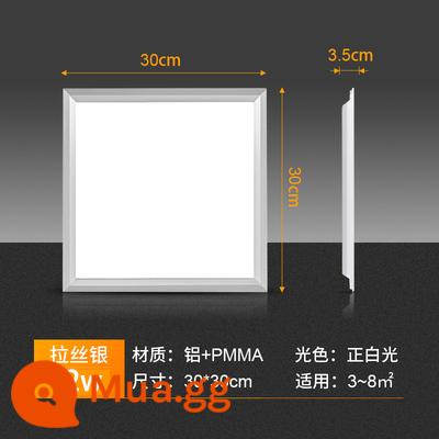 Tích hợp đèn LED âm trần đèn nhà bếp bột phòng nhôm khóa tấm nhúng 30x30x60x300x600 đèn phẳng - Đèn vuông 30*30 12 watt [Ưu đãi đặc biệt hôm nay ☆ Siêu tiết kiệm chi phí]