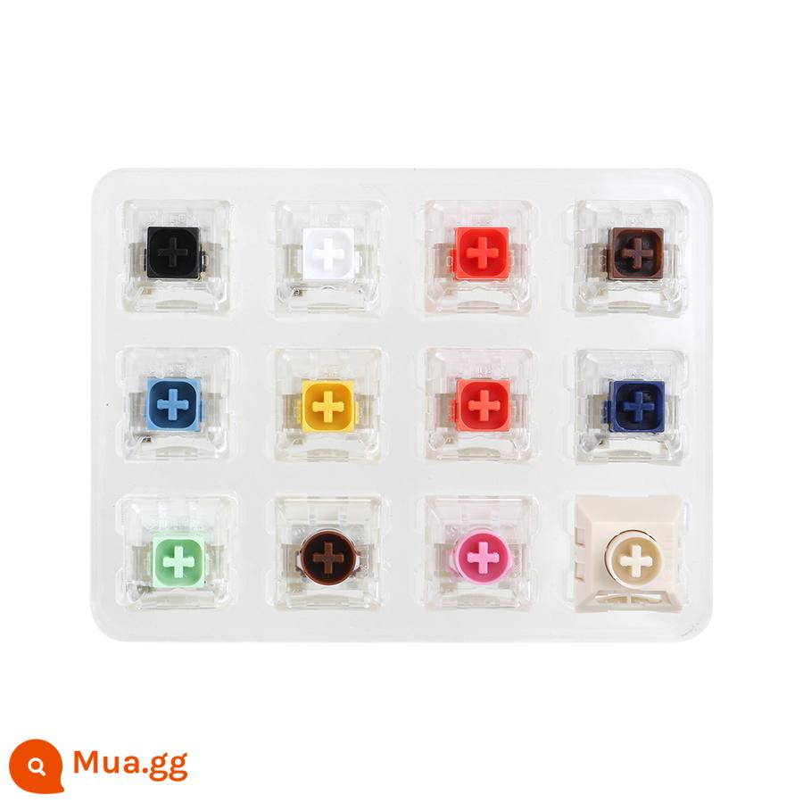 Cherry CHERRY Kaihua Jiadalong TTC Gaote Fine Micro Switch Kiểm Tra Trục Thiết Bị Trải Nghiệm Bàn Phím Cơ Cơ Thể Trục - hộp mười hai trục đi kèm với bộ kéo chìa khóa bằng nhựa