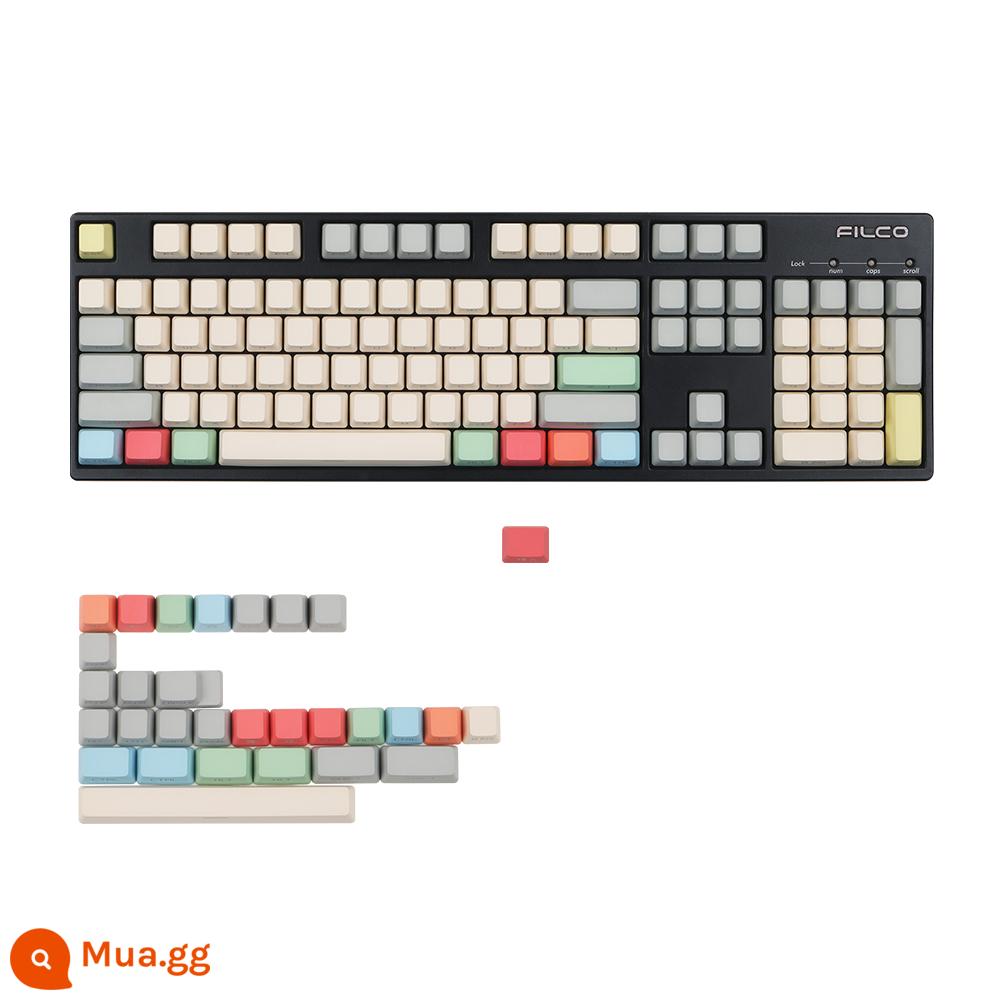 Vải PBT bên khắc tích cực khắc trong suốt OEM 68 980 75 87 tùy chỉnh bàn phím cơ 8.0 keycap - Mặt vải khắc mờ 134 phím