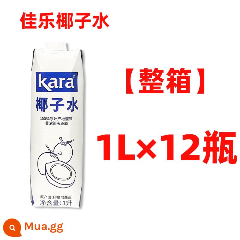 Nước dừa Jiale coco kara dừa tươi nguyên chất nước cốt dừa tươi xanh 0 béo quán trà sữa thương mại lẩu gà đặc biệt 1L - [Phiên bản cổ điển] Nước dừa Jiale 1L*12 chai