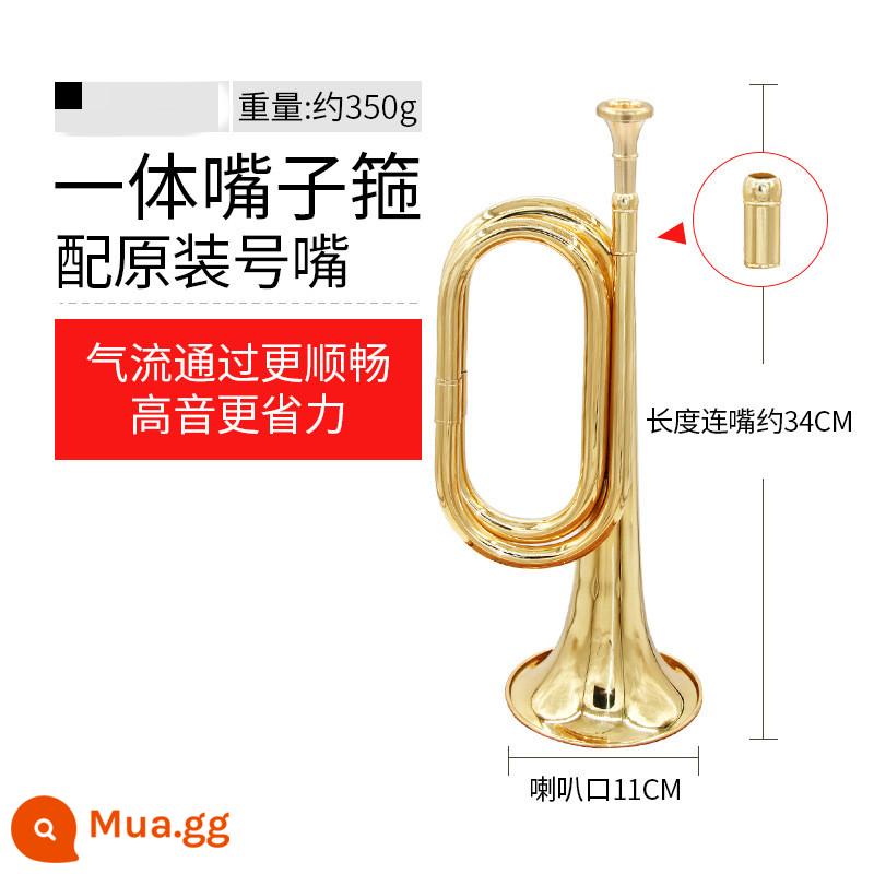 Chơi chuyên nghiệp bằng đồng thau bugle phí số cũ phân chia số nhạc cụ bằng đồng nguyên chất ban nhạc quân đội bước lớn sừng tiết kiệm nhân công C điều chỉnh - Còi sải bước + ống ngậm nguyên bản