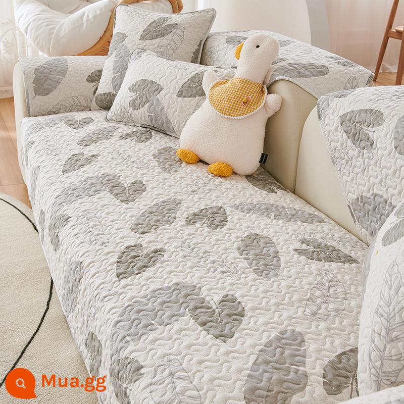 Đệm Sofa Cotton Giá Đặc Biệt Giải Phóng Mặt Bằng Bắc Âu Đơn Giản Bốn Mùa Đa Năng Vải Cotton Chống Trơn Trượt Tựa Lưng Khăn Mùa Đông Mục Vụ - lõi lá