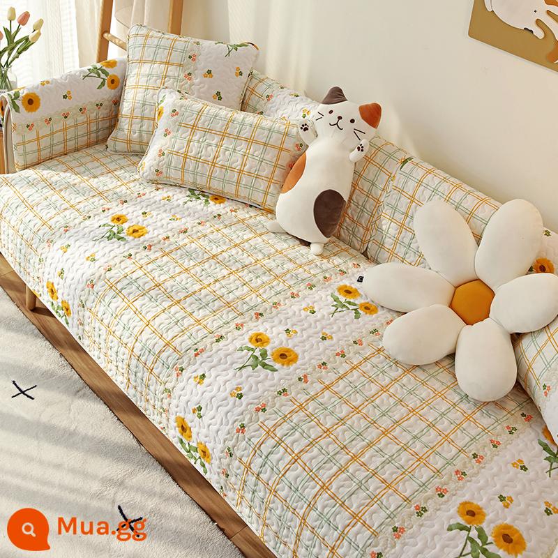 Đệm Sofa Cotton Giá Đặc Biệt Giải Phóng Mặt Bằng Bắc Âu Đơn Giản Bốn Mùa Đa Năng Vải Cotton Chống Trơn Trượt Tựa Lưng Khăn Mùa Đông Mục Vụ - Vườn Monroe