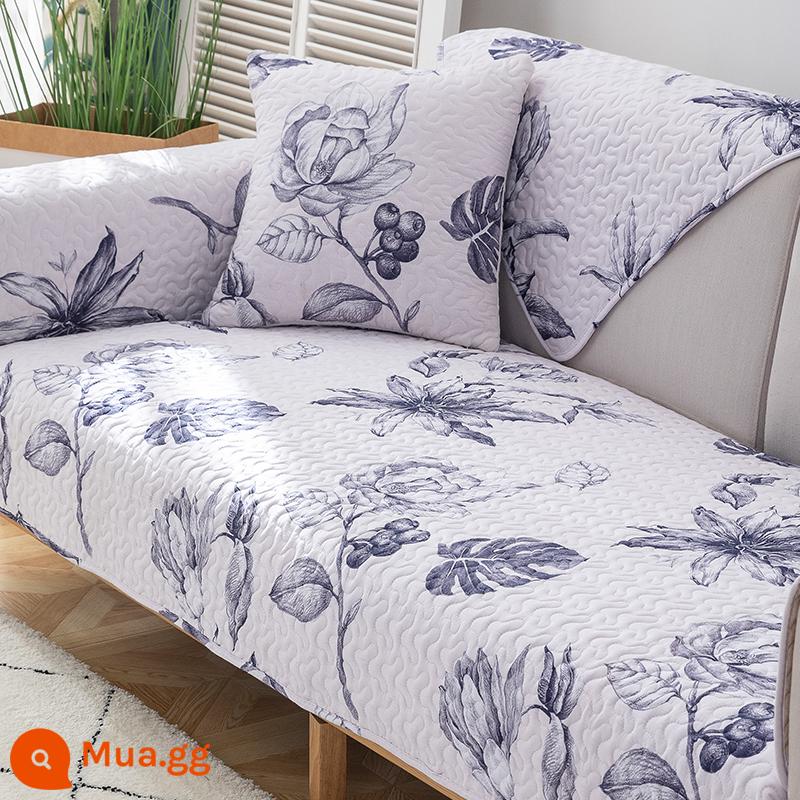 Đệm Sofa Cotton Giá Đặc Biệt Giải Phóng Mặt Bằng Bắc Âu Đơn Giản Bốn Mùa Đa Năng Vải Cotton Chống Trơn Trượt Tựa Lưng Khăn Mùa Đông Mục Vụ - mực