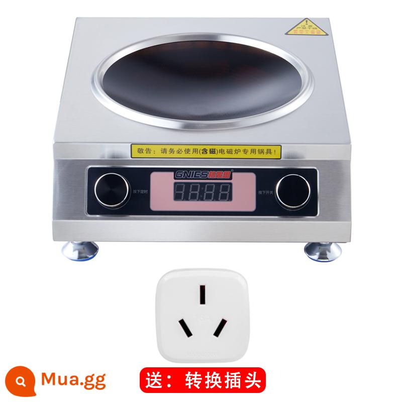 Bếp điện từ thương mại công suất cao 3500W lõm hộ gia đình Khách sạn 4200W với ngọn lửa dữ dội bếp điện từ mới lò chiên - Máy đơn núm đôi (không kèm nồi)