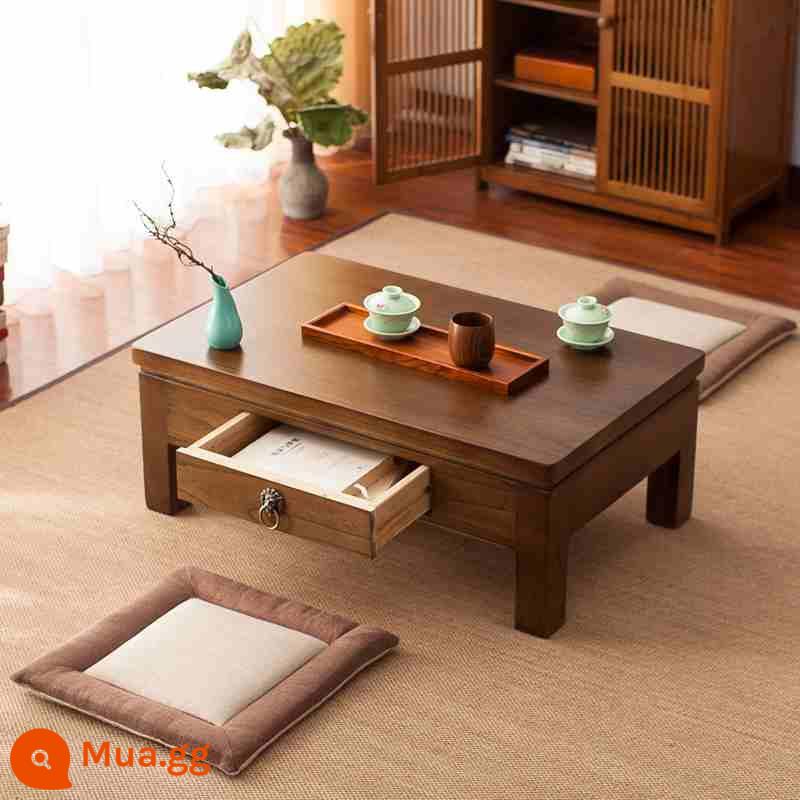 Phong cách gỗ rắn cricket cricket tatami bàn cà phê hiện đại Dwarf Table Taichung -Phong cách Tea Tea Bàn nhỏ - Màu xanh mòng két 50*40*30