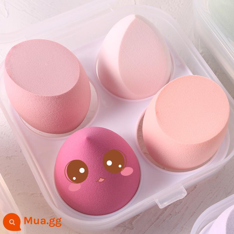 Big Dipper Air Cushion Powder Puff Boxed Beauty Egg Don't Eat Powder Bánh lòng đỏ trứng Bánh dứa Bánh bột khô và ướt Công dụng kép Bánh bột - Bột Sống Động [4 Hộp]