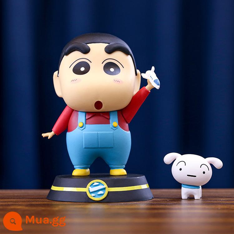 Crayon Shinnosuke Nohara Shinnosuke Siêu nhân năng động Xiaobai Quần yếm dễ thương Doll Blind Box Gift Model - Quần túi xách cho bé Xiaoxin (cao khoảng 13cm)