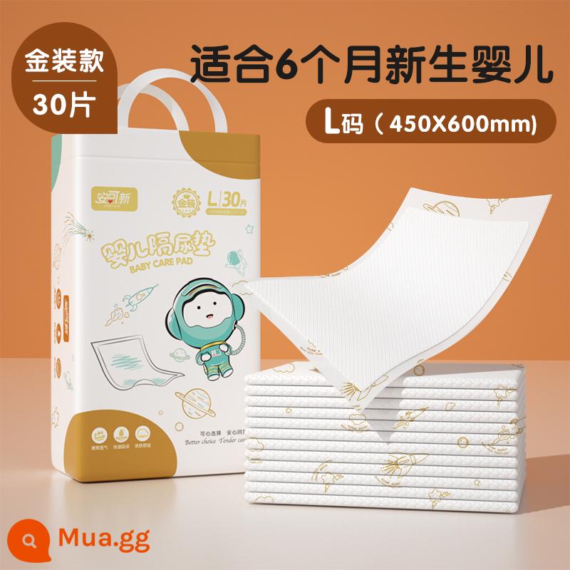 Miếng lót tã cho bé dùng một lần không thấm nước thoáng khí không thể giặt được cho bé sơ sinh cỡ lớn miếng lót chăm sóc trẻ em - Vàng thân thiện với da model L size 30 viên [45*60cm] Axit yếu chống dị ứng