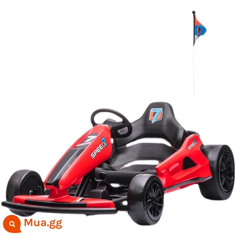 Xe điện trẻ em drift go-kart có thể ngồi người lớn, đàn ông, phụ nữ và trẻ em xe đồ chơi bốn bánh sạc mạng xe đẩy người nổi tiếng - Đỏ cao cấp/bánh drift/động cơ 750/24V14A/đèn âm thanh/ghế da