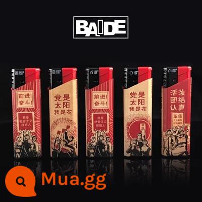 Baide Chính Hãng Chống Gió Bật Lửa Quỷ Mèo Cá Tính Sáng Tạo Thời Trang Triều Thương Hiệu Dùng Một Lần Nhựa Bơm Hơi Tự Làm - Phong cách đấu tranh Black & Decker W01 [5 gói]