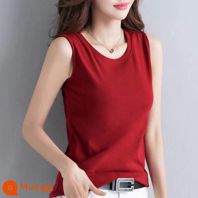 100% cotton áo khoác mùa hè của phụ nữ áo khoác ngoài kích thước lớn rời che bụng màu trắng treo phù hợp với áo không tay thích hợp - Màu đỏ tía