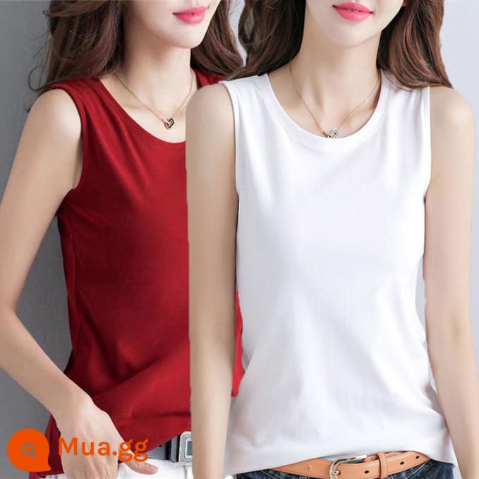 100% cotton áo khoác mùa hè của phụ nữ áo khoác ngoài kích thước lớn rời che bụng màu trắng treo phù hợp với áo không tay thích hợp - màu đỏ + trắng