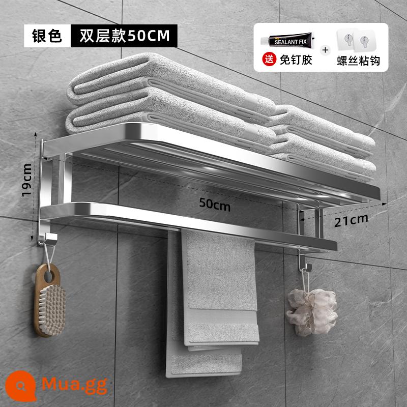 Kệ nhà tắm giá rẻ đấm phòng tắm tắm toilet vệ sinh bàn rửa treo tường kệ đựng đồ treo tường - [Ưu đãi đặc biệt có hạn] Giá treo khăn tắm Ginzhong