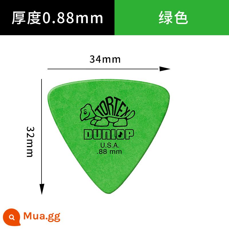 Dunlop Dunlop Tortex Triangle 431R tam giác lớn rùa nhỏ picks guitar mờ - Xanh 0,88mm