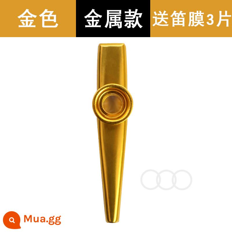 Sáo Watson Kazu KAZOO bài hát tiếng Trung hay cho người mới bắt đầu chơi sáo kim loại inox chuyên nghiệp Phim sáo Kazu - Mẫu kim loại-vàng (có kèm màng sáo)