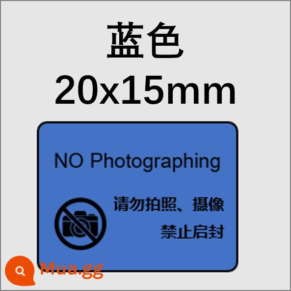 Camera điện thoại di động Cấm máy ảnh ảnh nhãn dán nhãn dán Điện thoại di động Nhãn dán bí mật bị cấm nhập ngũ chống lại nhãn và nước mắt - 100 chiếc màu xanh 20x15mm